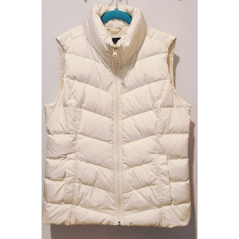 Lands End Puffer Vest Cream